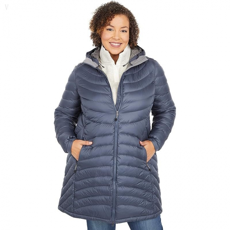 L.L.Bean Plus Size Ultralight 850 Down Hooded Coat Gunmetal Gray ID-10ZO2xXH - Click Image to Close