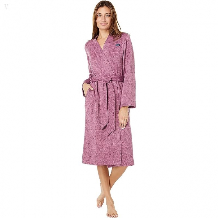 L.L.Bean Lightweight Sweater Fleece Wrap Robe Bramble Berry ID-gw4VsGVO - Click Image to Close