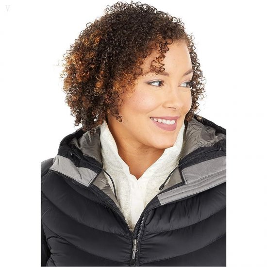 L.L.Bean Plus Size Ultralight 850 Down Hooded Coat Black ID-dlP9Ugob