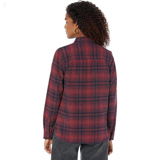 L.L.Bean New Chamois Shirt Pattern Red Wine Plaid ID-evx44p66