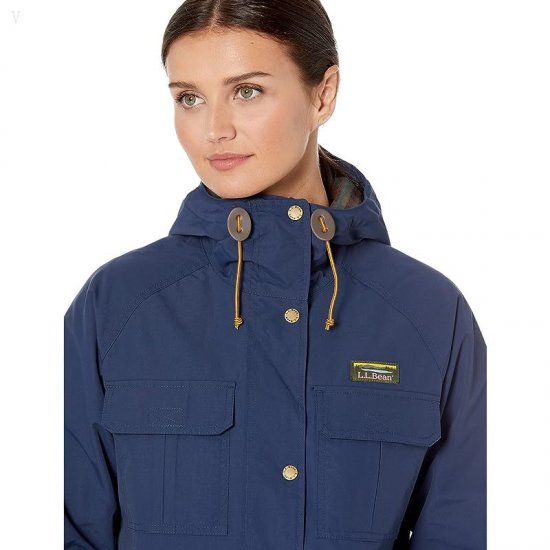 L.L.Bean Petite Mountain Classic Water Resistant Jacket Nautical Navy ID-BcvgPuTU