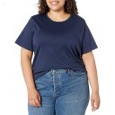 L.L.Bean Plus Size Pima Crew Neck Short Sleeve Raven Blue ID-S0vjUg0c