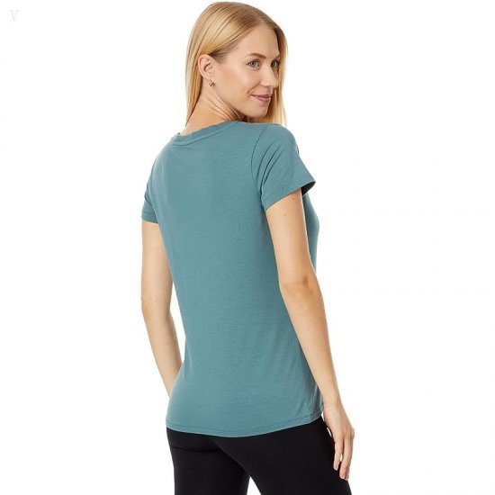 L.L.Bean Soft Stretch Supima Tee Scoop Neck Short Sleeve Soft Spruce ID-m4a71lha