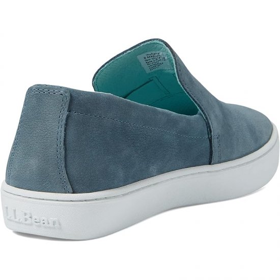 L.L.Bean Eco Bay Leather Slip-On Slate/Cool Sea Blue ID-LD4fcnbT