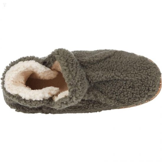 L.L.Bean Cozy Slipper Bootie Pile Fleece Kelp Green ID-TKrpncp8