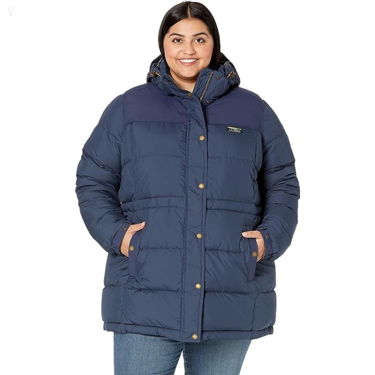 L.L.Bean Plus Size Mountain Classic Down Parka Nautical Navy ID-LBhSj7WN - Click Image to Close