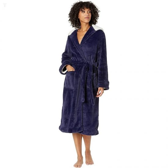 L.L.Bean Wicked Plush Robe Bright Navy ID-k6uqILuw