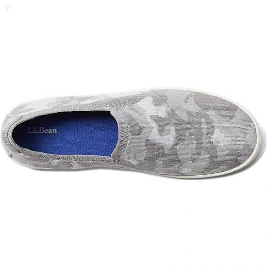 L.L.Bean Eco Bay Knit Sneaker Slip-On Frost Gray Camo ID-hieHJJU2