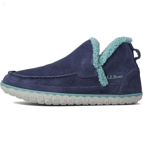 L.L.Bean Mountain Slipper Boot Moc Classic Navy/Sea Pine ID-iNurx4S5