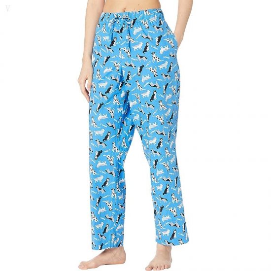 L.L.Bean Springtime Sleep PJ Set Light Ocean Dog ID-BAvs3FFO