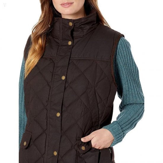 L.L.Bean Upcountry Waxed Cotton Down Vest Coffee Bean ID-5hbB0OKL