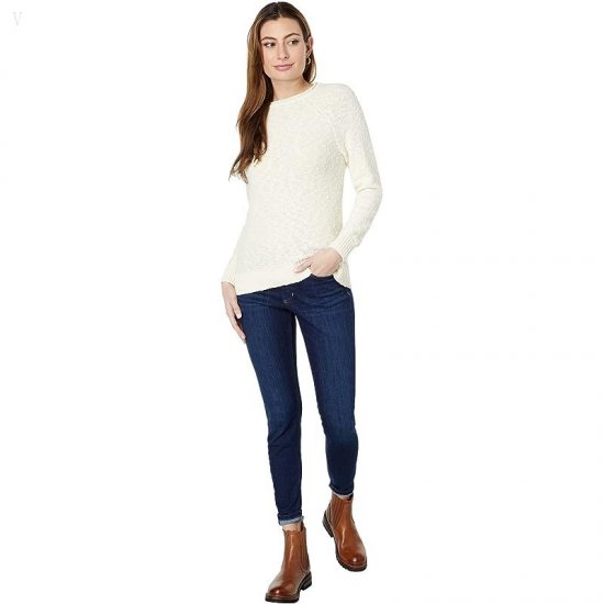 L.L.Bean Midweight Cotton Slub Rollneck Pullover Paperwhite ID-OvOCBrDs