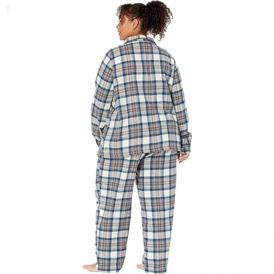 L.L.Bean Plus Size Scotch Plaid Flannel Pajamas Plaid Indigo Tartan ID-DNSjjXsA