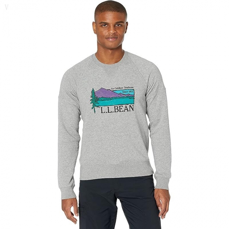 L.L.Bean Signature Heritage Sweatshirt Graphic Regular Gray Heather ID-PwTvS6lD - Click Image to Close