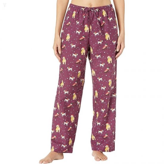 L.L.Bean Cozy Pajama Set Print Bramble Berry Dog ID-FlyBTaYq