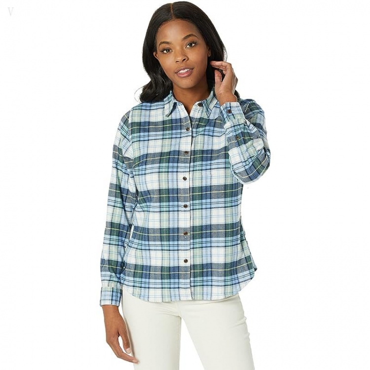 L.L.Bean BeanFlex All Season Flannel Long Sleeve Pine Forest ID-DQu5p5ec - Click Image to Close