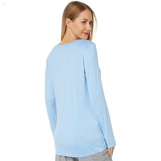 L.L.Bean Insect Shield Pro Knit Crew Blue Aster Heather ID-j3HnrBXn