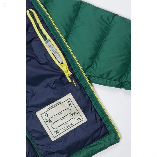 L.L.Bean Ultralight 650 Down Jacket (Big Kids) Camp Green ID-P1x9Caq3