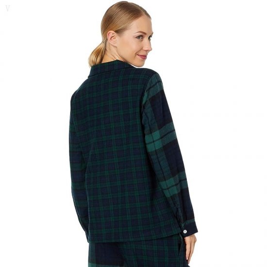 L.L.Bean Petite Scotch Plaid Flannel Pajamas Plaid Classic Black Watch Patchwork ID-e6hmZRpM