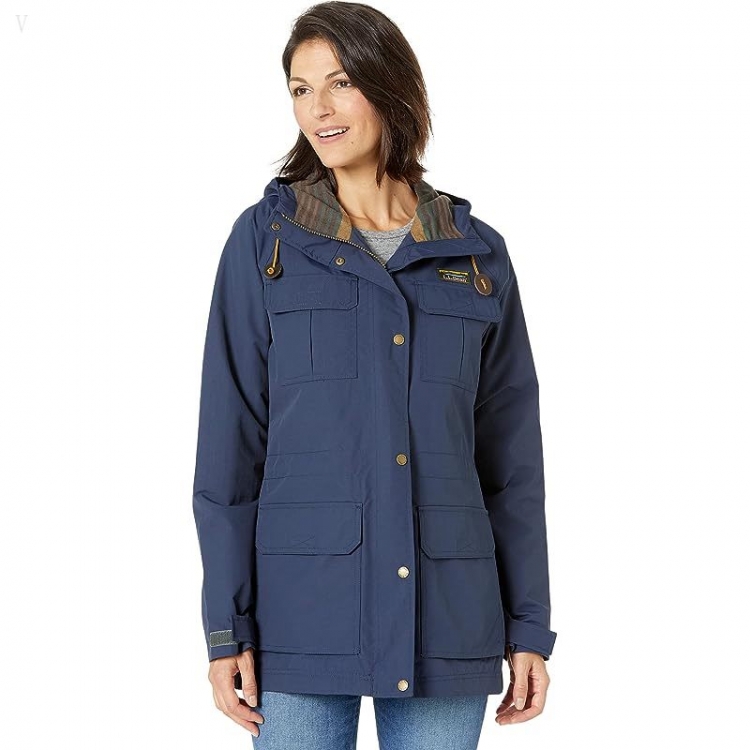 L.L.Bean Mountain Classic Water-Resistant Jacket Nautical Navy ID-k6hAOdfT - Click Image to Close