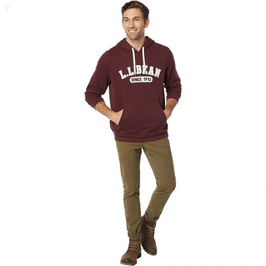 L.L.Bean 1912 Sweatshirt Hooded Logo Deep Wine ID-pgz2Cd4A