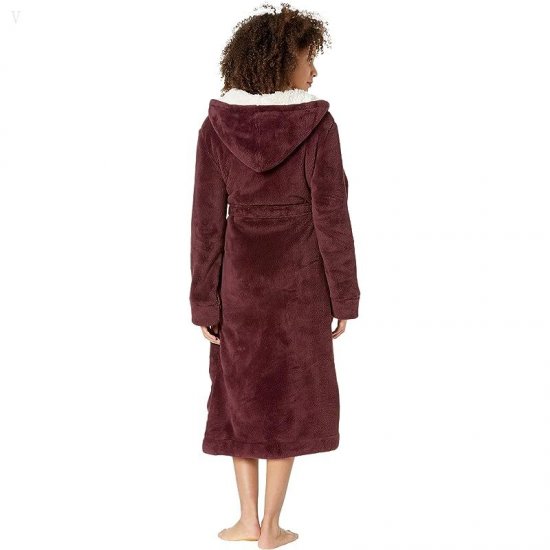 L.L.Bean Wicked Plush Robe Black Plum ID-x4J0D1Bx