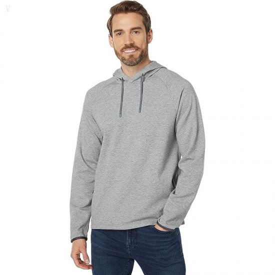 L.L.Bean Explorer Hooded Pullover Sweatshirt Gray Heather ID-QwLoeV0S