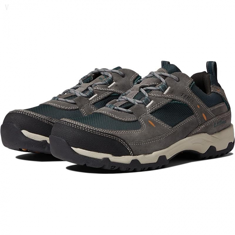 L.L.Bean Trail Model Hiker 4 Water Resistant Low Asphalt/Black Forest Green ID-JybRcBAg - Click Image to Close