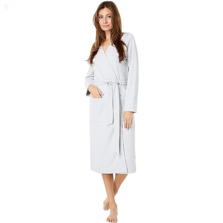 L.L.Bean Ultrasoft Sweatshirt Robe Wrap Light Gray Heather ID-o6wqMJEY - Click Image to Close