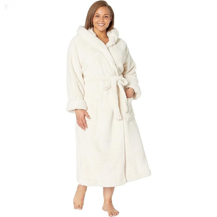 L.L.Bean Plus Size Wicked Plush Robe Cream ID-7ulTAGH3 - Click Image to Close