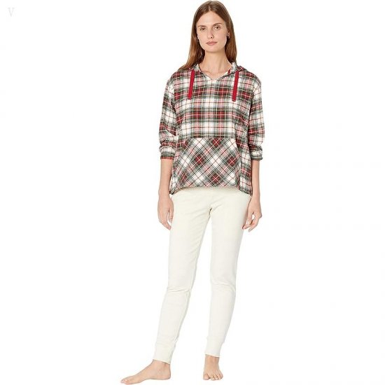 L.L.Bean Scotch Plaid Flannel Sleep Top Stewart Victoria Tartan ID-r2vji26i