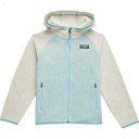 L.L.Bean Bean's Sweater Fleece Hooded Color-Block (Big Kids) Sailcloth/Light Mint ID-TZOXyUZy