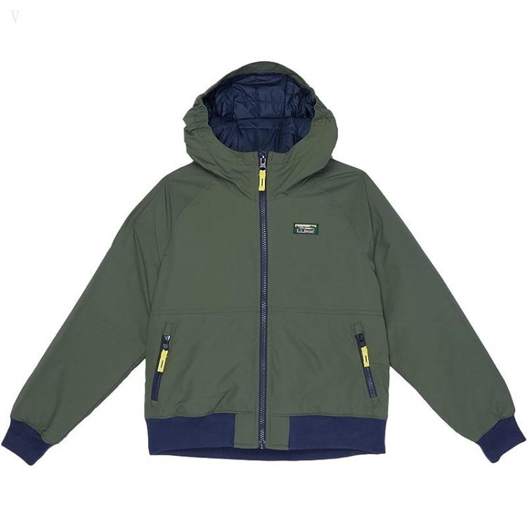 L.L.Bean Warm Up Insulated Jacket (Big Kids) Thyme ID-Nn4CGoCK - Click Image to Close