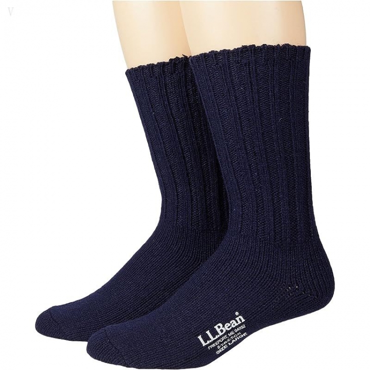 L.L.Bean Merino Wool Ragg Socks 10\ Navy/Navy ID-cTp6hnXr - Click Image to Close