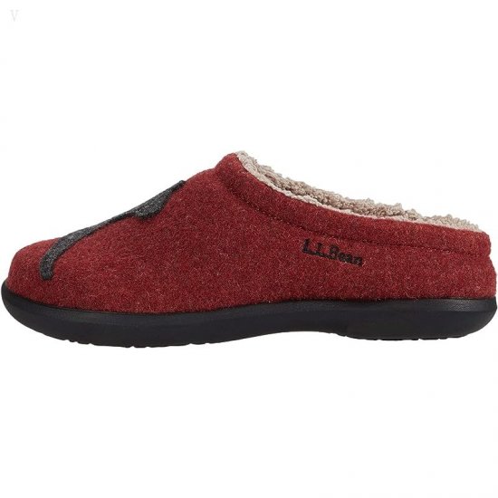 L.L.Bean Daybreak Scuffs Motif Deepest Red/Charcoal Cat ID-lJ3cgfc0