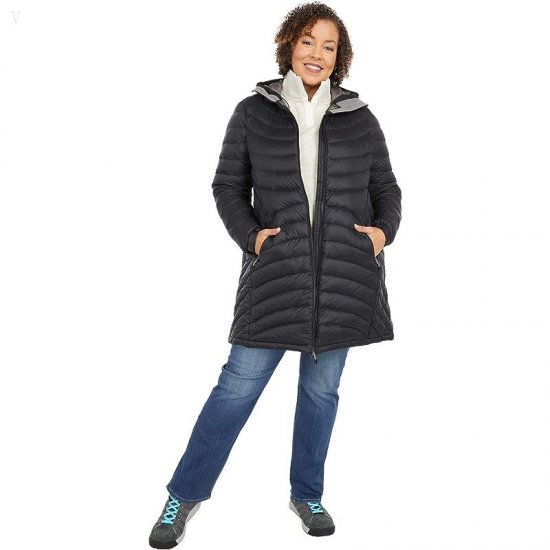 L.L.Bean Plus Size Ultralight 850 Down Hooded Coat Black ID-dlP9Ugob