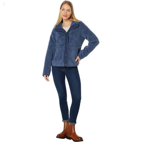 L.L.Bean Bean\'s Sherpa Fleece Jacket Vintage Indigo ID-joIsYxNA