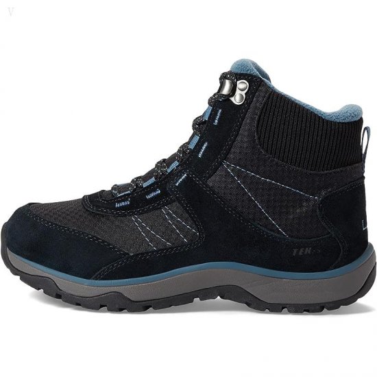 L.L.Bean Snow Sneaker 5 Mid Boot Water Resistant Insulated Lace-Up Black/Slate ID-43TLQil2