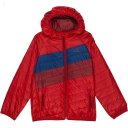 L.L.Bean Primaloft Packaway Hooded Color-Block Jacket (Big Kids) Dark Red/Mountain Red ID-B0PuqMHc