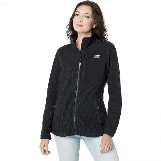 L.L.Bean Mountain Classic Windproof Fleece Jacket Black ID-Z8bFSshr