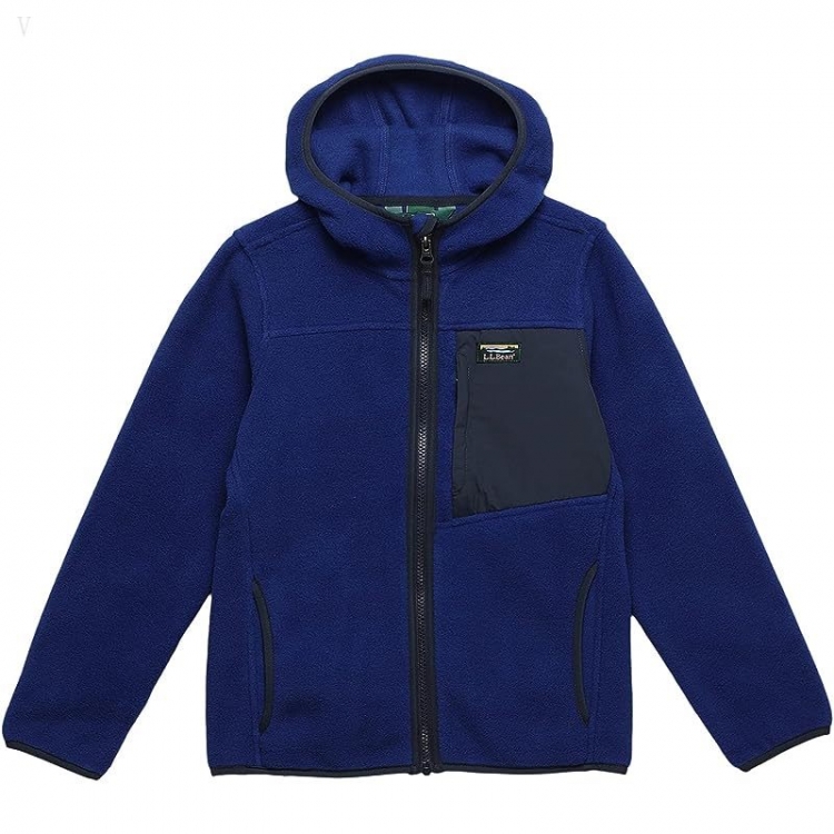 L.L.Bean Retro Mountain Classic Fleece Jacket (Big Kids) Indigo Ink/Carbon Navy ID-HC8JEIC5 - Click Image to Close