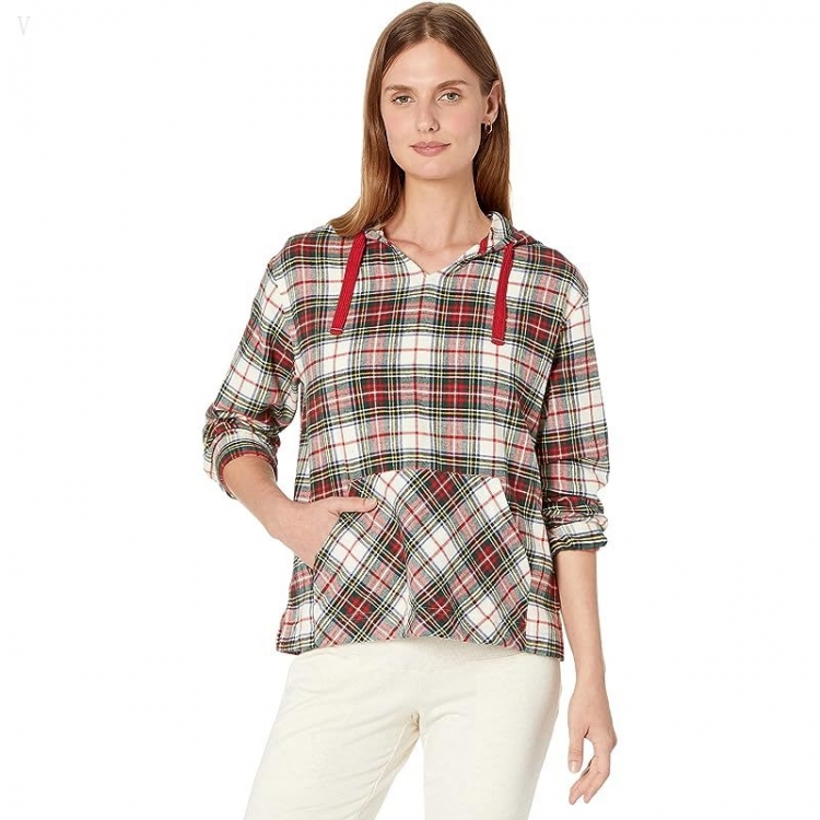 L.L.Bean Scotch Plaid Flannel Sleep Top Stewart Victoria Tartan ID-r2vji26i - Click Image to Close