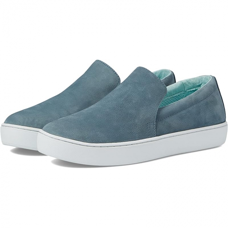 L.L.Bean Eco Bay Leather Slip-On Slate/Cool Sea Blue ID-LD4fcnbT - Click Image to Close