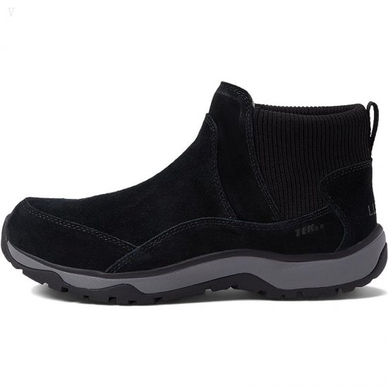 L.L.Bean Snow Sneaker 5 Ankle Boot Water Resistant Insulated Pull-On Black/Graphite ID-Cud3zzTS