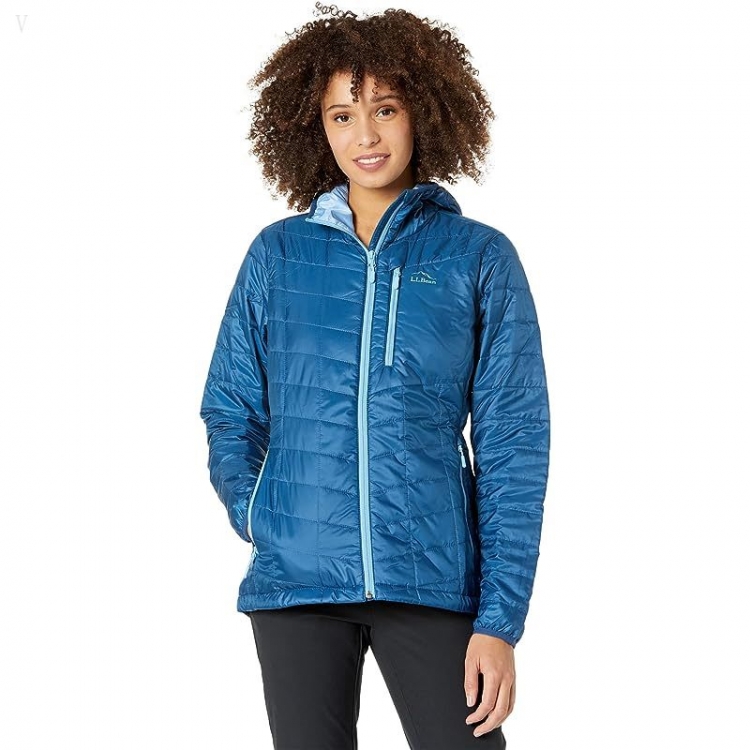 L.L.Bean Primaloft Packaway Hooded Jacket Dark Marine Blue ID-sKZ1t0z4 - Click Image to Close