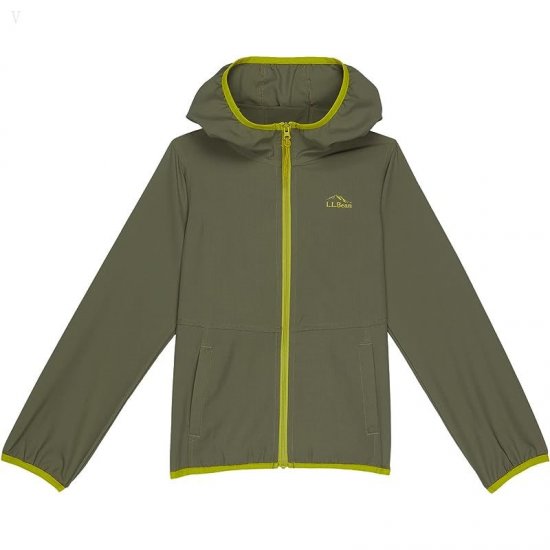 L.L.Bean No Fly Zone Jacket (Little Kids) Olive Gray ID-cFpelqa6