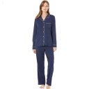 L.L.Bean Super Soft Shrink-Free Button Front Pajama Set Bright Navy ID-bjH3sB07