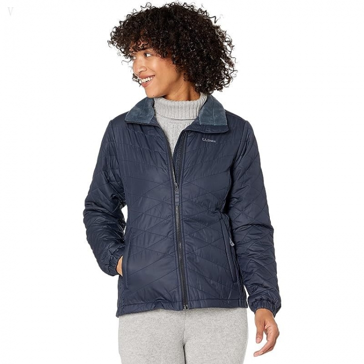 L.L.Bean Fleece-Lined Primaloft Jacket Carbon Navy ID-GHS0mHoQ - Click Image to Close