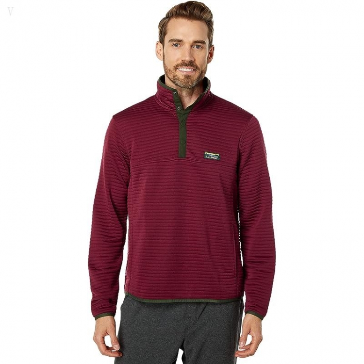 L.L.Bean Airlight Knit Pullover Red Wine ID-TfvKDdxf - Click Image to Close