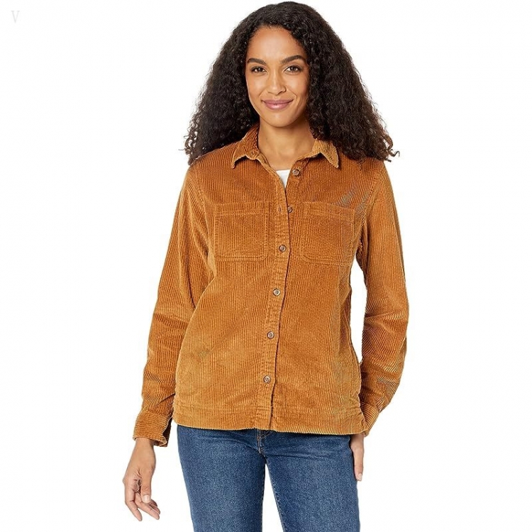 L.L.Bean Comfort Corduroy Relaxed Shirt Long Sleeve Saddle ID-gklCB4IT - Click Image to Close